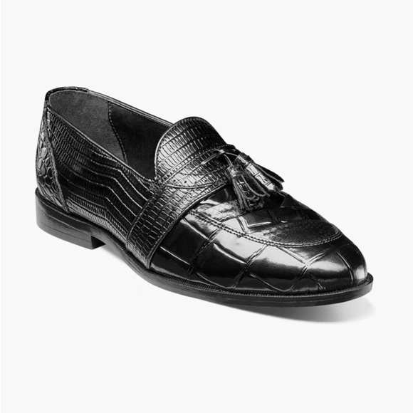 Stacy Adams Men’s SANTANA II Moc Toe Tassel Slip On Loafer Snakeskin 15 One Wear - Picture 1 of 8
